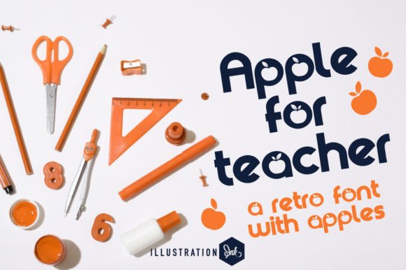 Apple for Teacher: A Playful Retro Font for Creative Projects