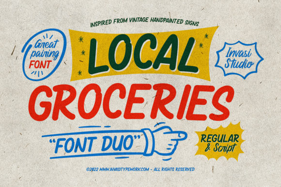 Local Groceries: A Retro Font with Modern Branding Power