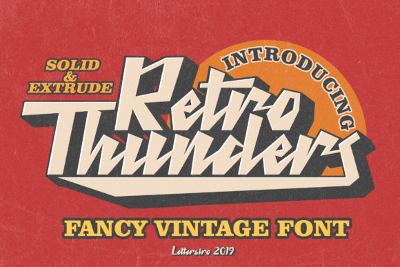 Retro Thunder: Bold Display Font for Vintage-Inspired Projects