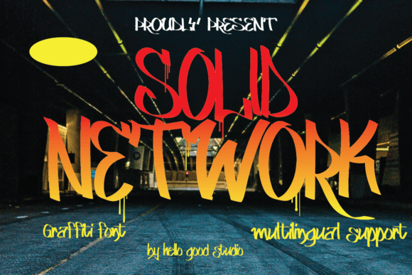 Solid Network: A Graffiti Display Font with Authentic Street Style