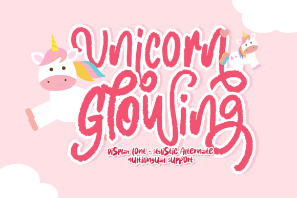 Unicorn Glowing: A Magical Display Font for Whimsical Designs